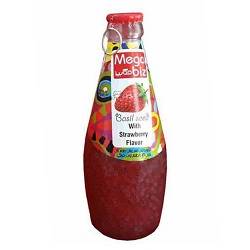 مگابیز نوشیدنی تخم شربتی توت فرنگی 240 میل